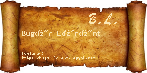 Bugár Lóránt névjegykártya